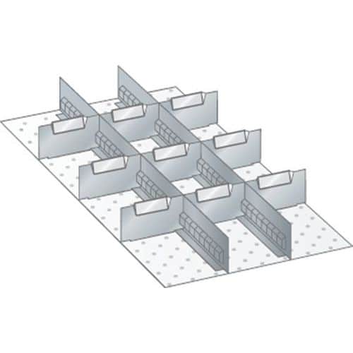 Set materiaal voor indeling 18x36E (bxdxh) 306x612x150 mm - Lista