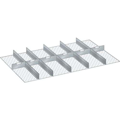 Set materiaal voor indeling 64x36E (bxdxh) 1088x612x75 mm - Lista