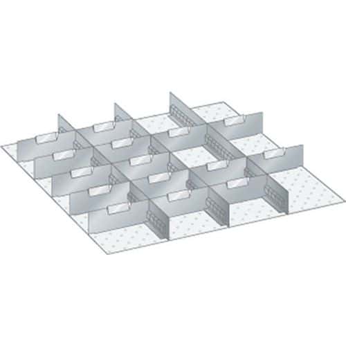 Set materiaal voor indeling 36x36E (bxdxh) 612x612x100 mm - lista