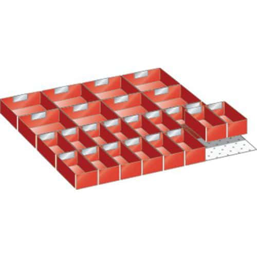 Set materiaal voor indeling 36x36E (bxdxh) 612x612x100 mm - lista