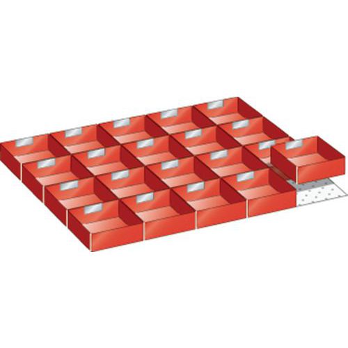 Set materiaal voor indeling 45x36E (bxdxh) 612x612x100 mm - lista