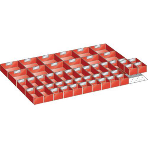 Set materiaal voor indeling 54x36E (bxdxh) 918x612x75 mm - lista