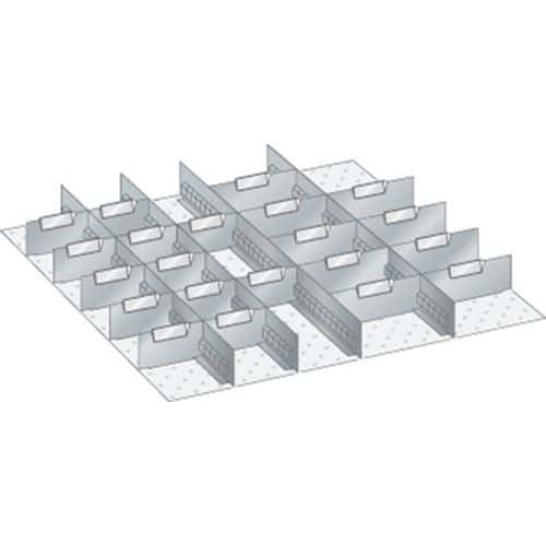 Set materiaal voor indeling 36x36E (bxdxh) 612x612x100 mm - lista