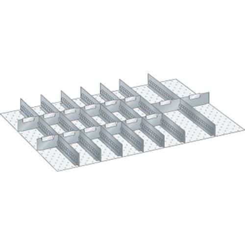 Set materiaal voor indeling 54x36E (bxdxh) 918x612x75 mm - lista