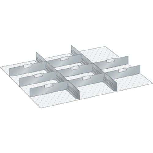 Set materiaal voor indeling 45x36E (bxdxh) 765x612x250 mm - Lista