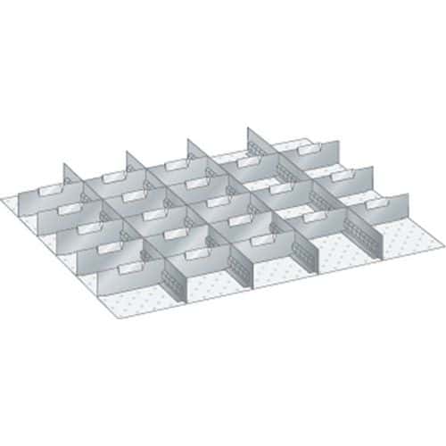 Set materiaal voor indeling 45x36E (bxdxh) 765x612x250 mm - Lista