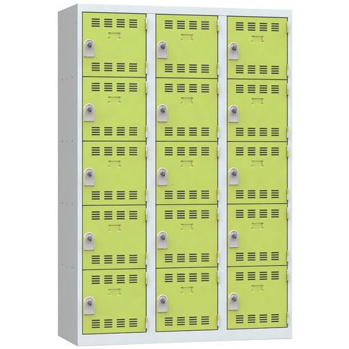 Meervaks garderobekast - 3 kolommen - 5 vakken - Breedte 400mm