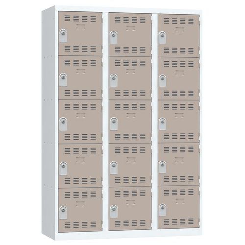 Meervaks garderobekast - 3 kolommen - 5 vakken - Breedte 400mm