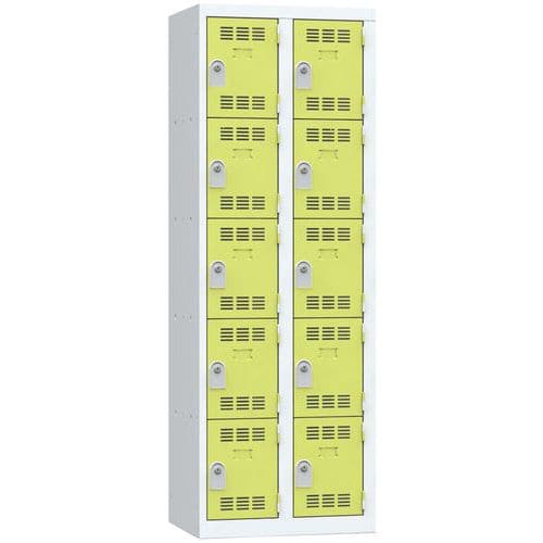 Meervaks garderobekast - 2 kolommen - 5 vakken - Breedte 300mm