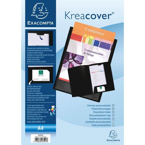 Presentatiemap personaliseerbare kreacover® soepele pp A4 - Exacompta