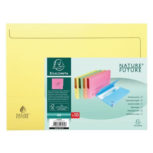 Pakket van 10 pocketmappen Super 250 - 24,5 x 32,5 cm - Exacompta