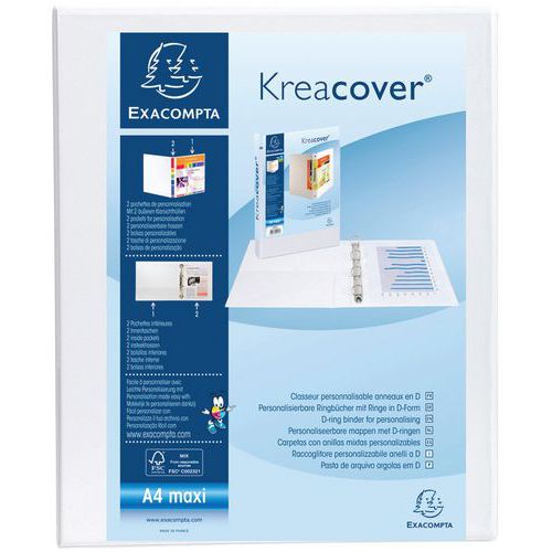 Ringmap kreacover® pp 4 d-ringen 25mm A4 Exacompta