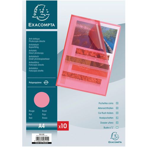 Pochet L map gekorrelde pp 12/100ste A4 Exacompta