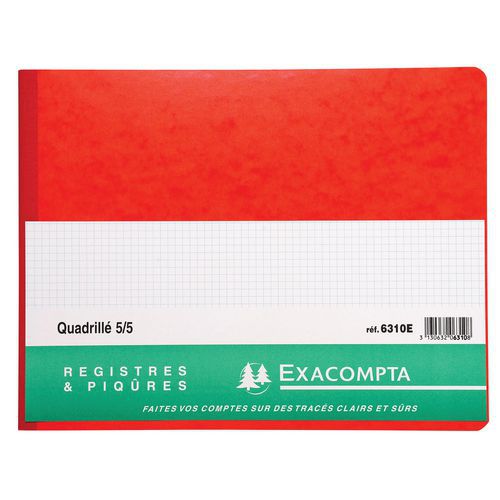 Register 25x32 cm 5x5 gefolioteerd 80 pagina’s - Exacompta