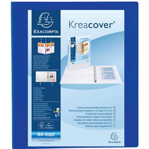 Ringmap kreacover® pp 4 d-ringen 25mm A4 Exacompta