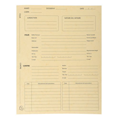 Proceduremap glanskarton265g/m 25x32cm ivoor Exacompta