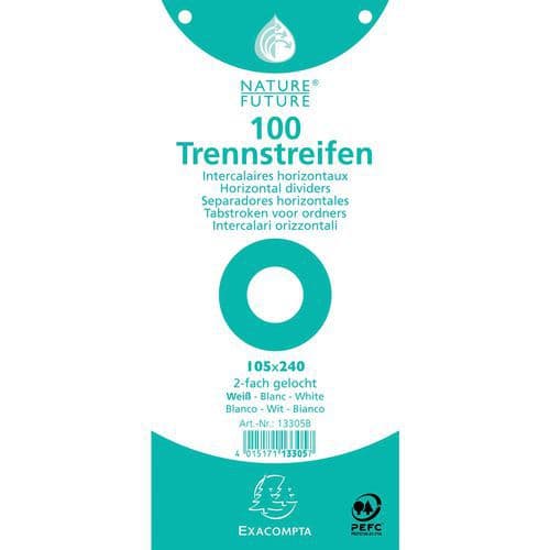 Tabstrook 100 st. horizontale perforatie 180g Exacompta