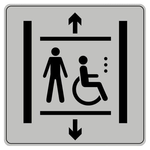 Pictogram van polystyreen ISO 7001 - Lift voor invaliden