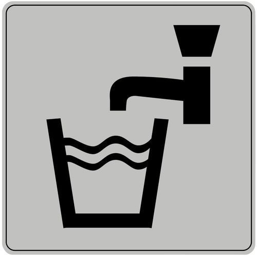 Pictogram van polystyreen ISO 7001 - Drinkwater