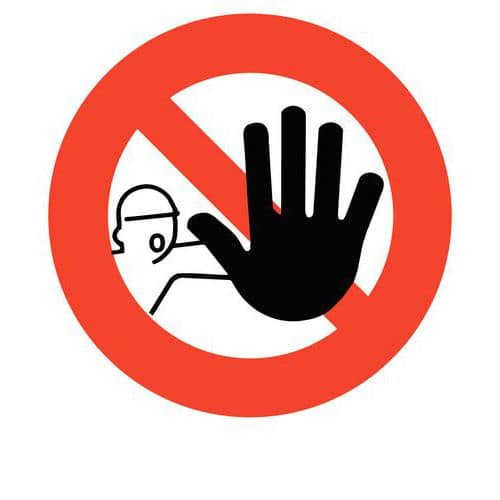 Panneau d'interdiction - Accès interdit aux personnes non-autorisées - Adhésif