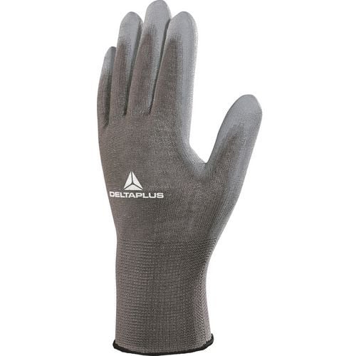 Handschoen gebreid van polyester / palm met PU