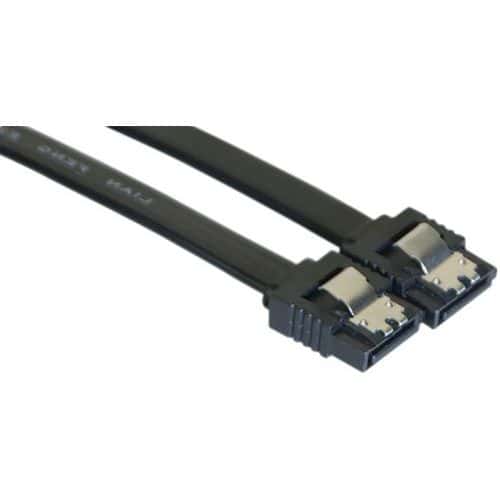 Kabel Slim sata - k6GB/s beveiligd (zwart) - 20 cm