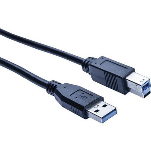 USB 3.0-kabel type A en B zwart - 5,0 m