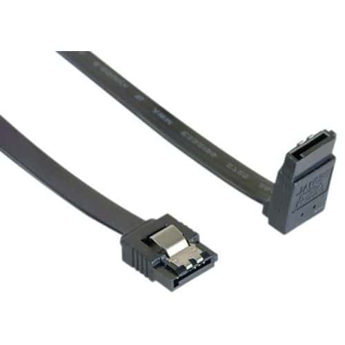 Kabel Slim sata 6GB/s haaks omhoog beveiligd (zwart) - 50 cm