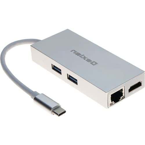 Adapter USB 3.1 Type-C GIGABIT en HDMI en HUB DEXLAN