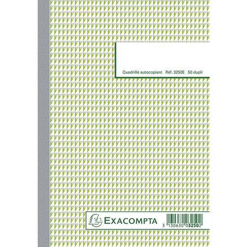 Doorschrijfpapier geruit 5x5-50 bladen dupli zelfkopierend - Exacompta