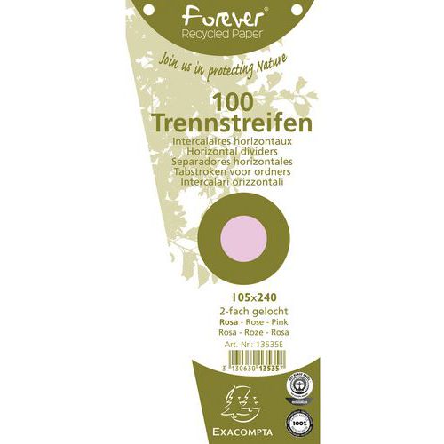 Tabstrook met perforatie FOREVER 180g trapezium 105x240mm Pak van 100