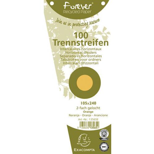 Tabstrook met perforatie FOREVER 180g trapezium 105x240mm Pak van 100