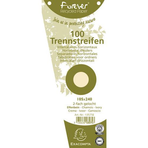 Tabstrook met perforatie FOREVER 180g trapezium 105x240mm Pak van 100