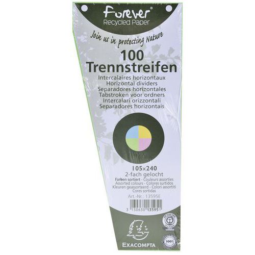 Tabstrook met perforatie FOREVER 180g trapezium 105x240mm Pak van 100