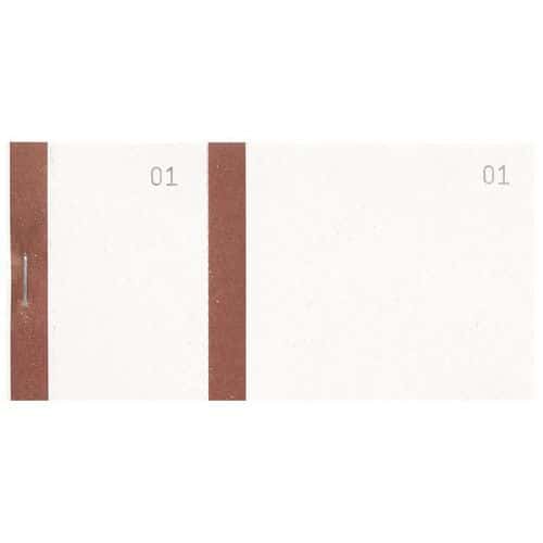 Nummerboek 100 bladen-dubbele nummering-gekleurde band-6 .6x13.5cm
