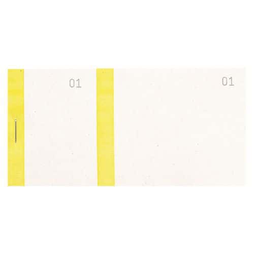 Nummerboek 100 bladen-dubbele nummering-gekleurde band-6 .6x13.5cm
