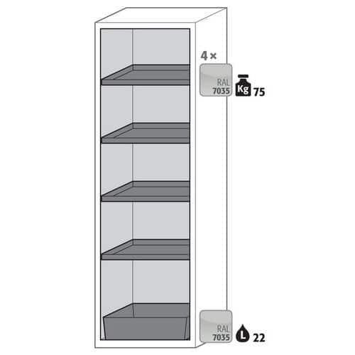 Veiligheidskast S-CLASSIC-90 S90.196.060 geel_Asecos