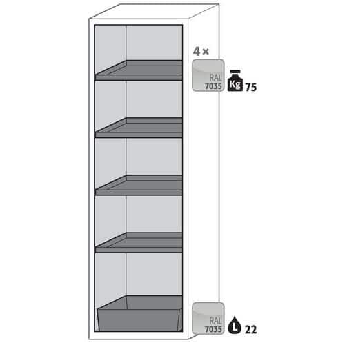 Brandveiligheidsopslagkast S-PHOENIX-90-S90.196.060 - Asecos