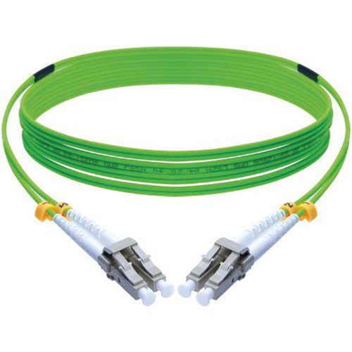 Duplex jumper 2,0 mm OM5 LC-UPC/LC-UPC groen - 10 m