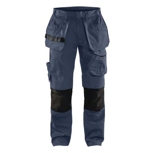 Service Werkbroek met stretch en spijkerzakken 1496 -marineblauw/zwart