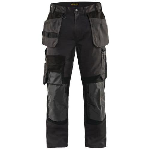 Werkbroek met stretch 1554 - donkergrijs/zwart