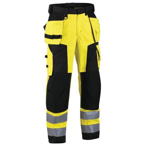 Werkbroek Softshell High Vis 1567 - geel/zwart