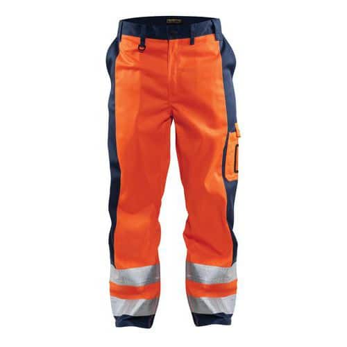 Werkbroek High Vis 1583 - oranje/korenblauw