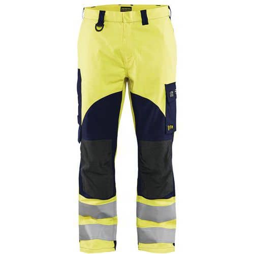 Werkbroek Multinorm vlamvertragend 1588 - geel/marineblauw