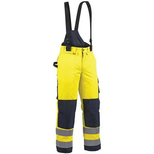 Winterwerkbroek High Vis 1885 - geel/marineblauw