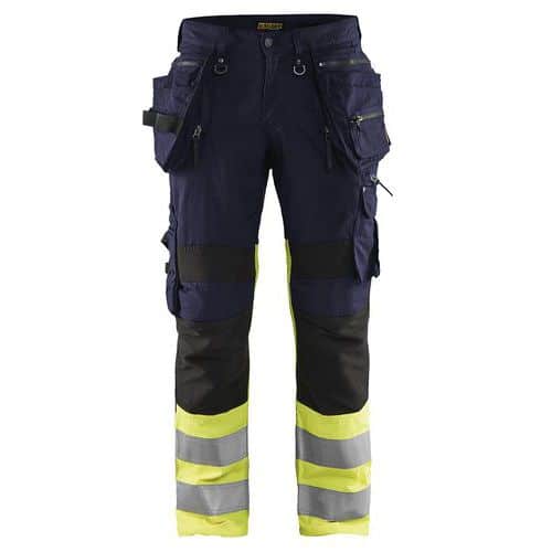 High Vis Werkbroek met stretch X1900 1994 - marineblauw/geel