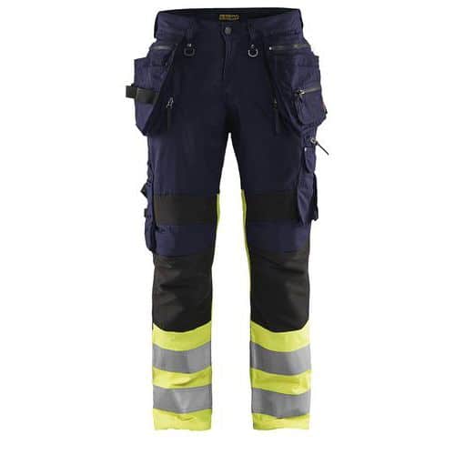 High Vis Werkbroek met stretch X1900 1994 - marineblauw/geel