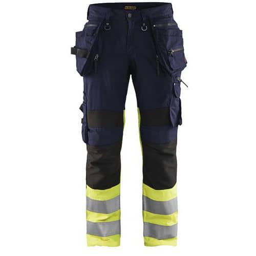 High Vis Werkbroek met stretch X1900 1994 - marineblauw/geel