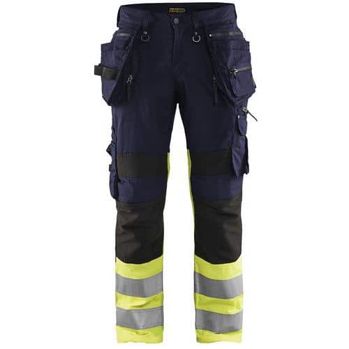 High Vis Werkbroek met stretch X1900 1994 - marineblauw/geel