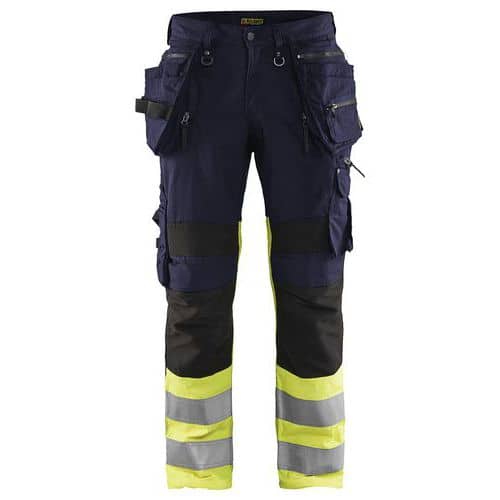 High Vis Werkbroek met stretch X1900 1994 - marineblauw/geel